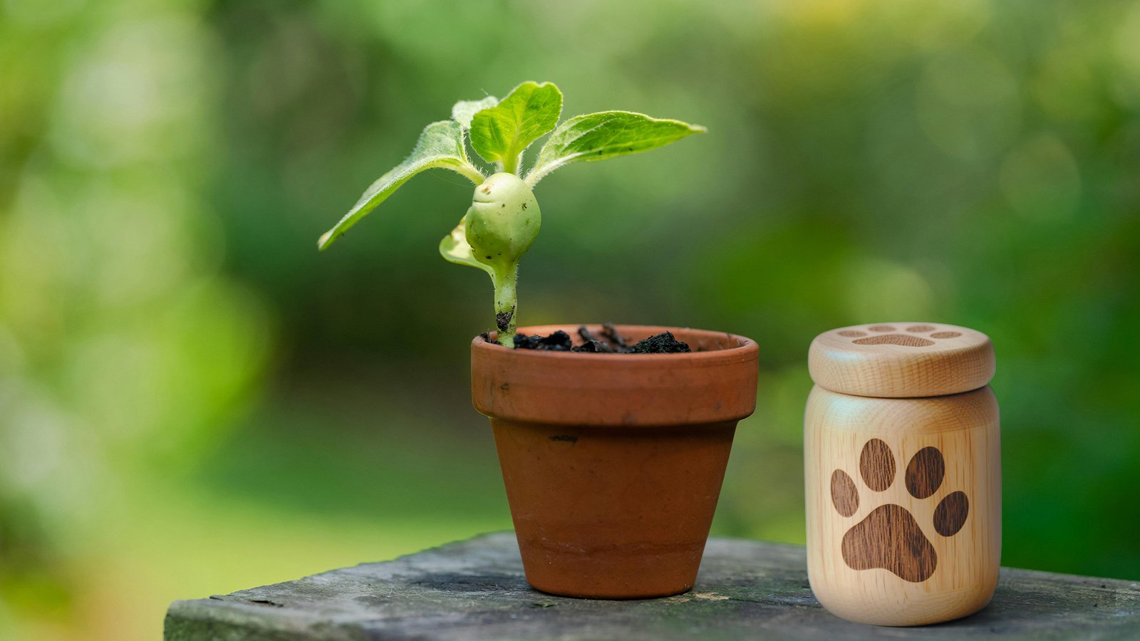 Silver Paw Print Pendant with Ashes